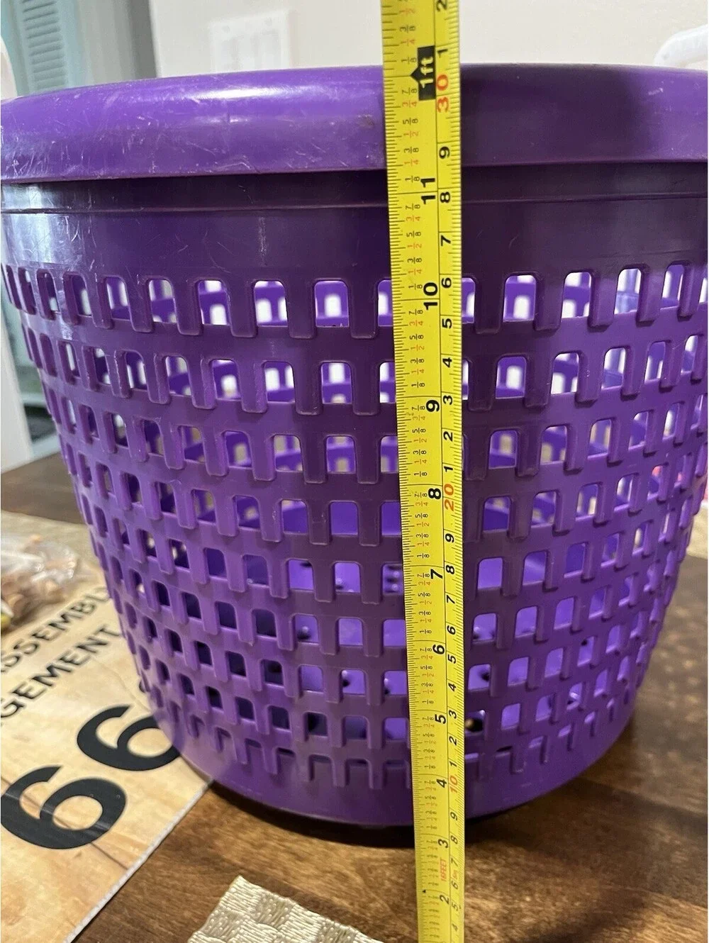Joy Fish Handy Fish Basket Pool Skimmer Basket Plastic Sturdy Purple 16” By 12”